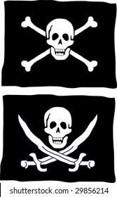 Two different kind of pirate flag