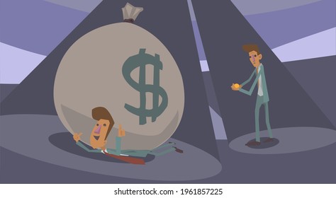 Two different outcomes for two businessmen. One gets huge profit. Other gets almost nothing