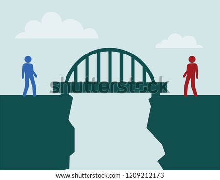 two different people, bridge
