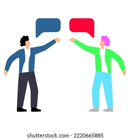 dos personas diferentes dicen su opinión