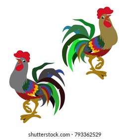 Two different roosters