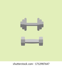 Two different steel dumbbells to work out at home