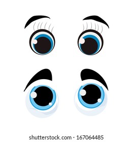 two different style of eyes with respective colors