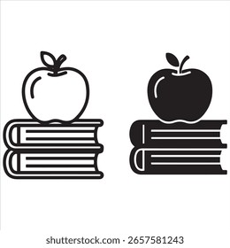 Two different styles of a classic symbol representing knowledge and teaching.