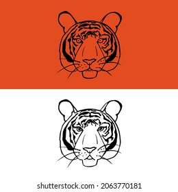 Two diffrent black line head face tigers
