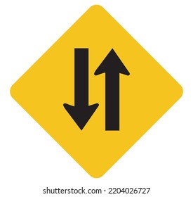 Two Direction Way Traffic Sign Vector Stock Vector (Royalty Free ...