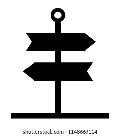 
Two directional arrows enriched road sign depicting signpost graphic 
