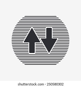 Two directional arrows. Flat design style. Made in vector illustration