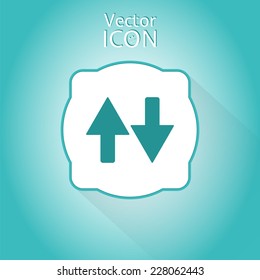 Two directional arrows. Flat style. Made in vector