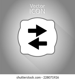 Two directional arrows. Flat style. Made in vector