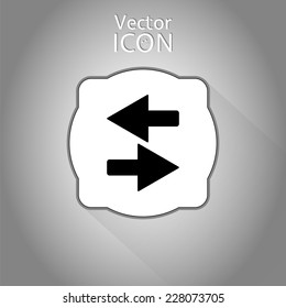 Two directional arrows. Flat style. Made in vector