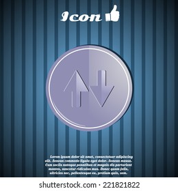Two directional arrows in the form of buttons. Made in vector
