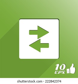 Two directional arrows in the form of buttons. Made in vector