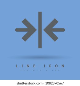 Two directions minimal icon. Arrows line vector icon for websites and mobile minimalistic flat design.
