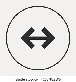 Two directions minimal icon. Arrows line vector icon for websites and mobile minimalistic flat design.