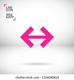 Two directions minimal icon. Arrows line vector icon for websites and mobile minimalistic flat design.