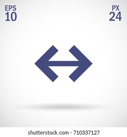 Two directions minimal icon. Arrows line vector icon for websites and mobile minimalistic flat design.