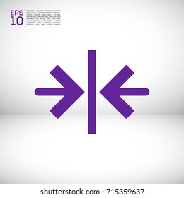 Two directions minimal icon. Arrows line vector icon for websites and mobile minimalistic flat design.