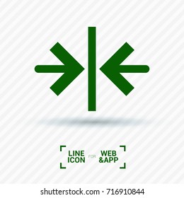 Two directions minimal icon. Arrows line vector icon for websites and mobile minimalistic flat design.