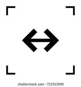 Two directions minimal icon. Arrows line vector icon for websites and mobile minimalistic flat design.