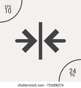 Two directions minimal icon. Arrows line vector icon for websites and mobile minimalistic flat design.