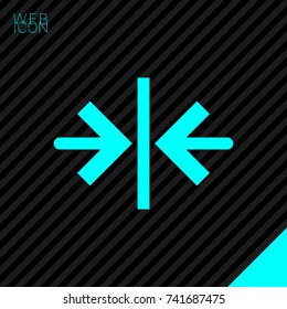 Two directions minimal icon. Arrows line vector icon for websites and mobile minimalistic flat design.