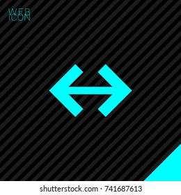 Two directions minimal icon. Arrows line vector icon for websites and mobile minimalistic flat design.