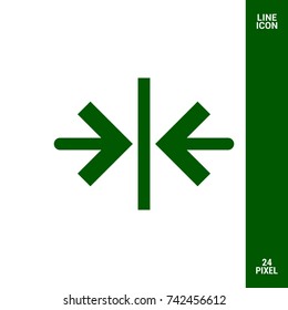 Two directions minimal icon. Arrows line vector icon for websites and mobile minimalistic flat design.