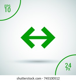 Two directions minimal icon. Arrows line vector icon for websites and mobile minimalistic flat design.