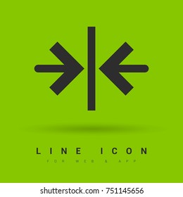 Two directions minimal icon. Arrows line vector icon for websites and mobile minimalistic flat design.