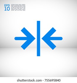 Two directions minimal icon. Arrows line vector icon for websites and mobile minimalistic flat design.