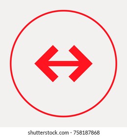 Two directions minimal icon. Arrows line vector icon for websites and mobile minimalistic flat design.