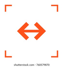 Two directions minimal icon. Arrows line vector icon for websites and mobile minimalistic flat design.
