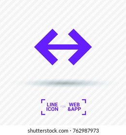 Two directions minimal icon. Arrows line vector icon for websites and mobile minimalistic flat design.