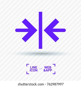 Two directions minimal icon. Arrows line vector icon for websites and mobile minimalistic flat design.
