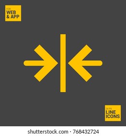 Two directions minimal icon. Arrows line vector icon for websites and mobile minimalistic flat design.
