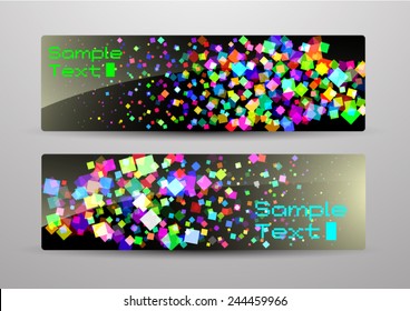 two disco banners