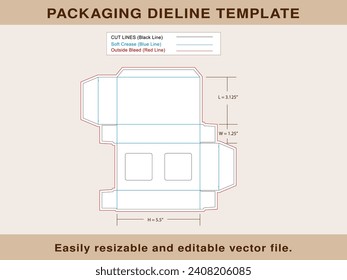 Two Display Soap Box, Dieline Template, Editable Vector File.