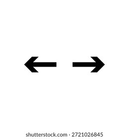 Dos flechas negras distintas que apuntan a la izquierda y a la derecha, colocadas sobre un simple fondo blanco. Ideal para ilustrar conceptos de elección, comparación o movimiento.