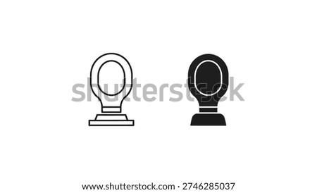 Two distinct icons of a light bulb with different base designs