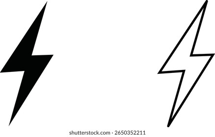 Dois desenhos de raio distintos em um plano de fundo plano mostrando estilos contrastantes e variações de forma e cor