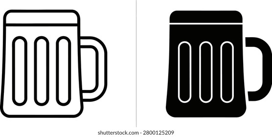 Two distinct representations of a beer stein offering versatile usage for beverage branding and advertising.