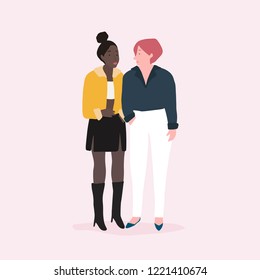 Two diverse independent women vector