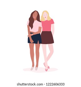 Two diverse independent women vector