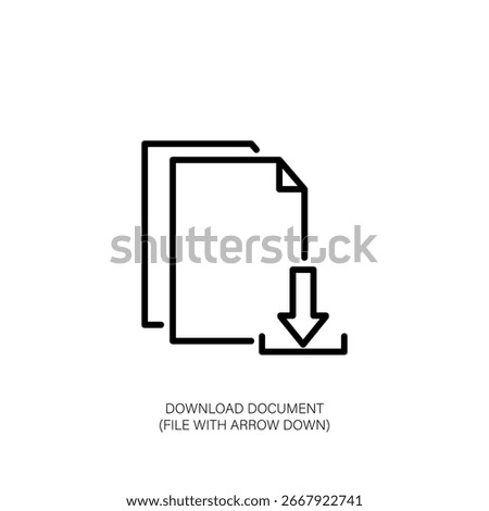 two Document Download Icon templates