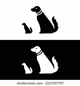 Two dog animal logo design 