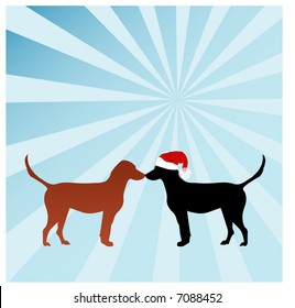 dos perritos en navidad