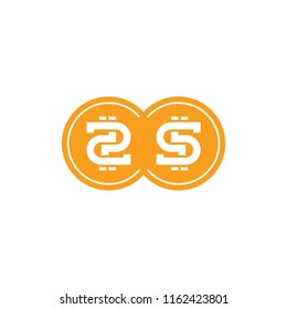 two dollar gold coin symbol vector