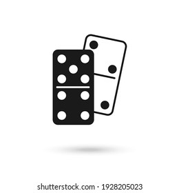 Two Domino dice vector icon. Flat sign for mobile concept and web design. Dominoes game icon.