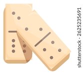Two domino pieces are lying on a white background